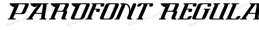 PAROfont Regular字体转换